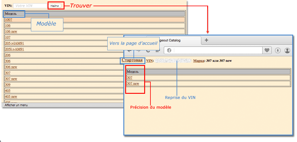 Numéros OEM pour véhicules Peugeot – étape 1