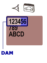 Exemple d'étiquette avec le code DAM d'une voiture Peugeot
