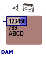 Exemple d'étiquette avec le code DAM d'une voiture Peugeot Exemple d'étiquette avec le code DAM d'une voiture Peugeot